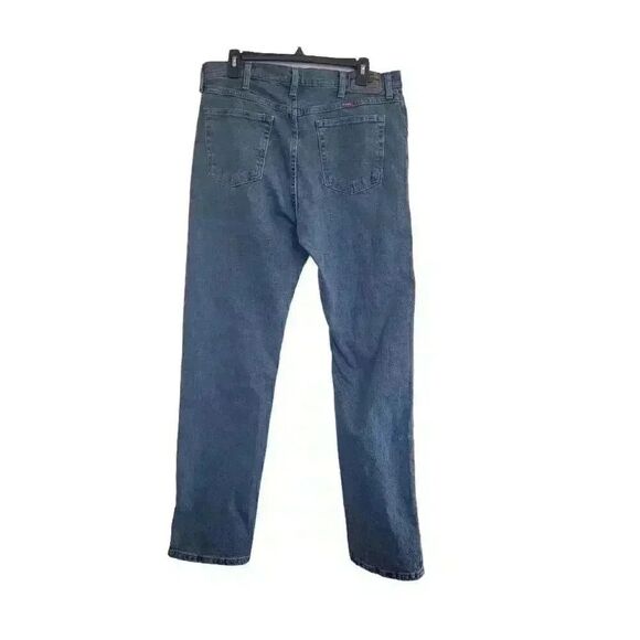 Wrangler Men's Medium Wash Blue Cotton/Spandex Regular Fit Comfort Flex Relaxed - Picture 6 of 13